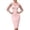 *Pink, variant on ClodeEU Women's Off Shoulder Mesh 3/4 Sleeve Sweetheart Midi Bodycon Pencil Dress,Elegant Cocktail Wedding Guest Evening Gown Black,Women's Plus L