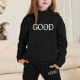 thumbnail image 2 of Toddler Girls Outfits Sets Casual Winter Wear Trendy Printed Hooded Sweatshirt Fall Girls Clothes Black Size 1-2T, 2 of 4