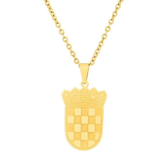 SIEYIO Croatian Flag Necklace Stylish Neckchain Jewelry with Croatia Badge Adjustable Ethnic Pendant Choker Gift for Men Women