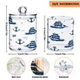 thumbnail image 3 of 2 Pack Ships and Anchors Qtip Holder Dispenser Clear Plastic Storage Apothecary Jars for Cotton Swabs Balls Pads Floss, 3 of 7