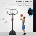 thumbnail image 3 of Adjustable Poolside Basketball Hoop Stand - Portable, Black, 52.25"-63.5" Height, Wheels for Easy Movement - Outdoor Game System for Pools & Patios, 3 of 7