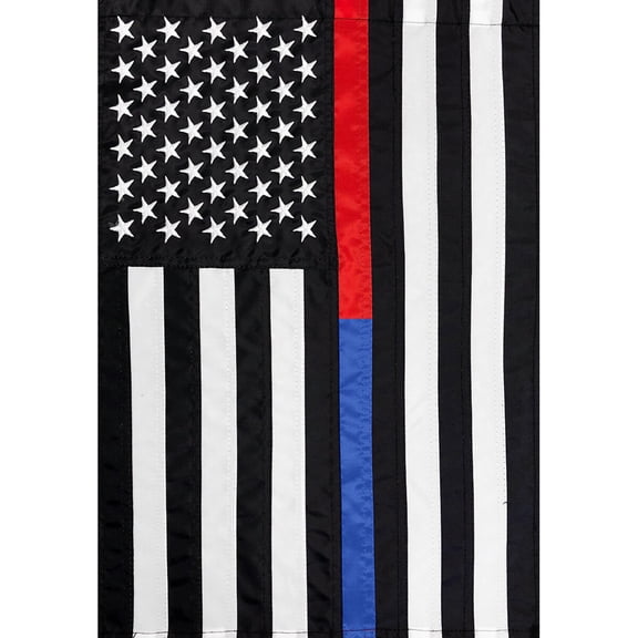 Briarwood Lane Everyday Garden Flag 12x18 For Outdoor Thin Blue & Red Line Embroidered Garden Flag Flags For Outside