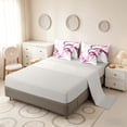 thumbnail image 4 of Manfei Abstract Artwork Twin Bedding, Gradient Bedding Comforter Set, Pink, Gray Reversible 7pcs, 4 of 6