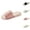 Pink, variant on Womens Fluffy Slippers Lined Non Home Slides Women's Breathable Linen Slippers Indoor Outdoor Comfortable Flat Shoes For Everyday Casual Wear