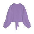 thumbnail image 5 of TTUHYWXI Women's 2025 Summer Lightweight Short Bolero Cardigan Shrug Sheer Tie Front Top 3/4 Sleeve Jacket for Dress (Purple, XXL), 5 of 6