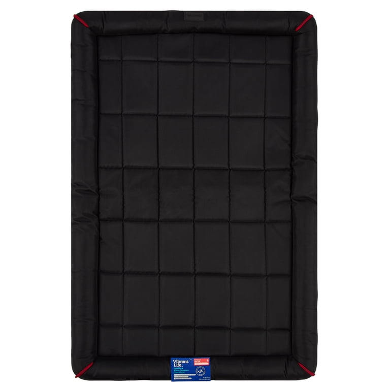 Vibrant Life Large Durable and Water-Resistant Crate Mat, Black