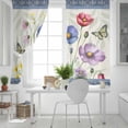 thumbnail image 5 of Blue Wildflowers Blackout Curtains for Bedroom, Farmhouse Country Spring Butterfly Floral Thermal Insulated Kitchen Drapes with Grommets, Light Blocking Window Treatment, 2 Panels 42" x 63", 5 of 7