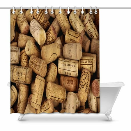 Pop Wine Corks Prints Shower Curtain For Bathroom Sets 60x72 Inch