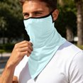 thumbnail image 2 of UPF 50 UV Protection Triangle Neck Gaiter with Ear Loops Breathable Cooling Sun Face Mask Windproof Bandana Scarf for Cycling Fishing Motorcycle Running Outdoor Sports Sky Blue Free Size, 2 of 5