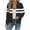 Black A, variant on Women's Coats Plaid Long Sleeve Zip Up Jackets Lightweight Casual Cropped Outerwear 2025 Fall Fashion Clothes Black XL