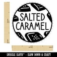 thumbnail image 2 of Salted Caramel Text with Image Flavor Scent Self-Inking Rubber Stamp Ink Stamper - Pink Ink - Medium 1 Inch, 2 of 7