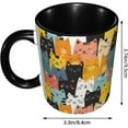thumbnail image 4 of Leopard Print Coffee Mug 11 OZ Cute Tea Cup Funny Coffee Cups for Women Microwave Safe, 4 of 6