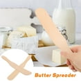 Gymnture 2 Wood Butter Spatulas Cake Cream Scraper Decorating Frosting