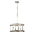 thumbnail image 4 of Zera 18 in. 4-Light Indoor Matte Black and Faux Wood Grain Finish Chandelier with Light Kit, 4 of 5