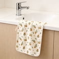 thumbnail image 5 of Hand Towel, 13.78"x29.53" Fresh And Fascinating Printed Side Towel Floral Corals Fleece Absorbent Towel Suitable For Face And Hand Drying Ideal For Use In The Bathroom Or Kitchen, 5 of 6