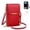 Red, variant on TouchScreen Phone Crossbody Bag for Women, Anti Theft Leather Cell Phone Small Purse with Clear Window for Travel, Shopping & Everyday Use-Red