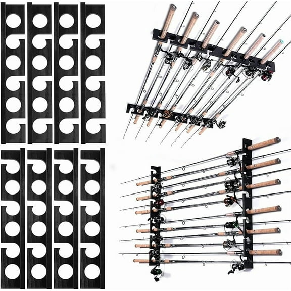 Ghosthorn Holds Up to 12 Rods Fishing Pole Racks Wall or Ceiling Mounted Holders for Garage Storage Organizer Gear Equipment Gifts