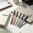 thumbnail image 3 of Retractable Rollerball Gel Pens, Multi-Colored Barrels, Clip, Smooth Black Ink, 5-Count Morandi Set, 3 of 9