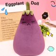 thumbnail image 5 of Juguete De Berenjena Relleno, Juguete De Peluche Suave, Verduras, Almohada, Regalos Para Niños Eigraketly FN006806-01, 5 of 5