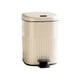 thumbnail image 2 of Contenedor de basura con pedal, bote de basura rectangular, bote de basura para baño Blanco Gris 15L, 2 of 9