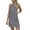 Gray, variant on Summer Fashion Mini Beach Dresses for Womens 2025 Sexy Sleeveless Solid Round Neck Loose Ladies Irregular Dress