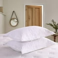 thumbnail image 6 of MarCielo 2-Piece Embroidered Pillow Shams, King Decorative Microfiber Pillow Shams Set, King Size (White), 6 of 7
