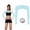 Sky Blue, variant on QSAWXQZ Women's UV Protection Bolero Shrug Cooling Arm Sleeves Cropped Athletic Cover Up with Thumb Hole Breathable Stretchy for Running Tennis Sports Free Size