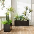 thumbnail image 3 of Wallowa Metallic Heavy Long and Large Outdoor/Indoor Planter Box 38Lx15Wx15H, inches, 40lb Black, 3 of 5