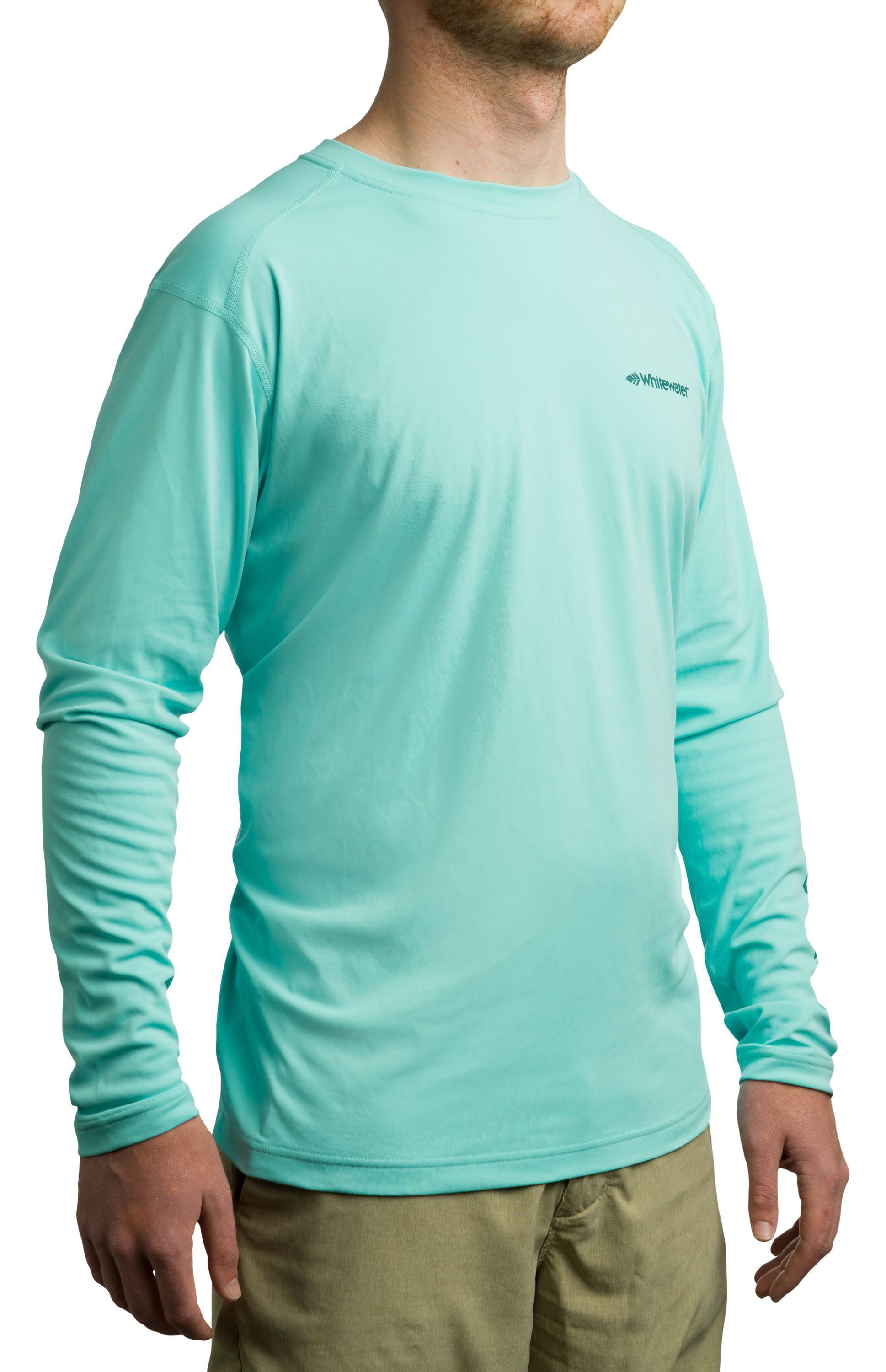 Whitewater Fishing Lightweight Long Sleeve Tech Shirt with UPF Protection  (Lagoon, 3X-Large)