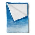 thumbnail image 2 of Beach Soft Flannel Fleece Throw Blanket, Wooden Path over a Sand Dune Secret Paradise Beach for Recreation and Clam Photo, Cozy Plush for Indoor and Outdoor Use, 60" x 80", Cream Blue, by Ambesonne, 2 of 5