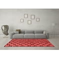 thumbnail image 3 of Ahgly Company Machine Washable Indoor Square Abstract Red Modern Area Rugs, 4' Square, 3 of 4