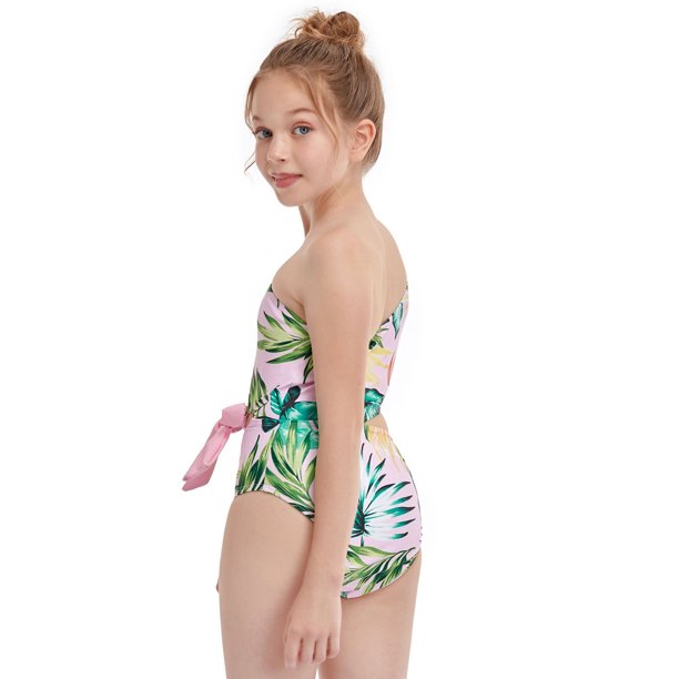 xiaxaixu Mom and Children Oblique Shoulder One-piece Parent-child