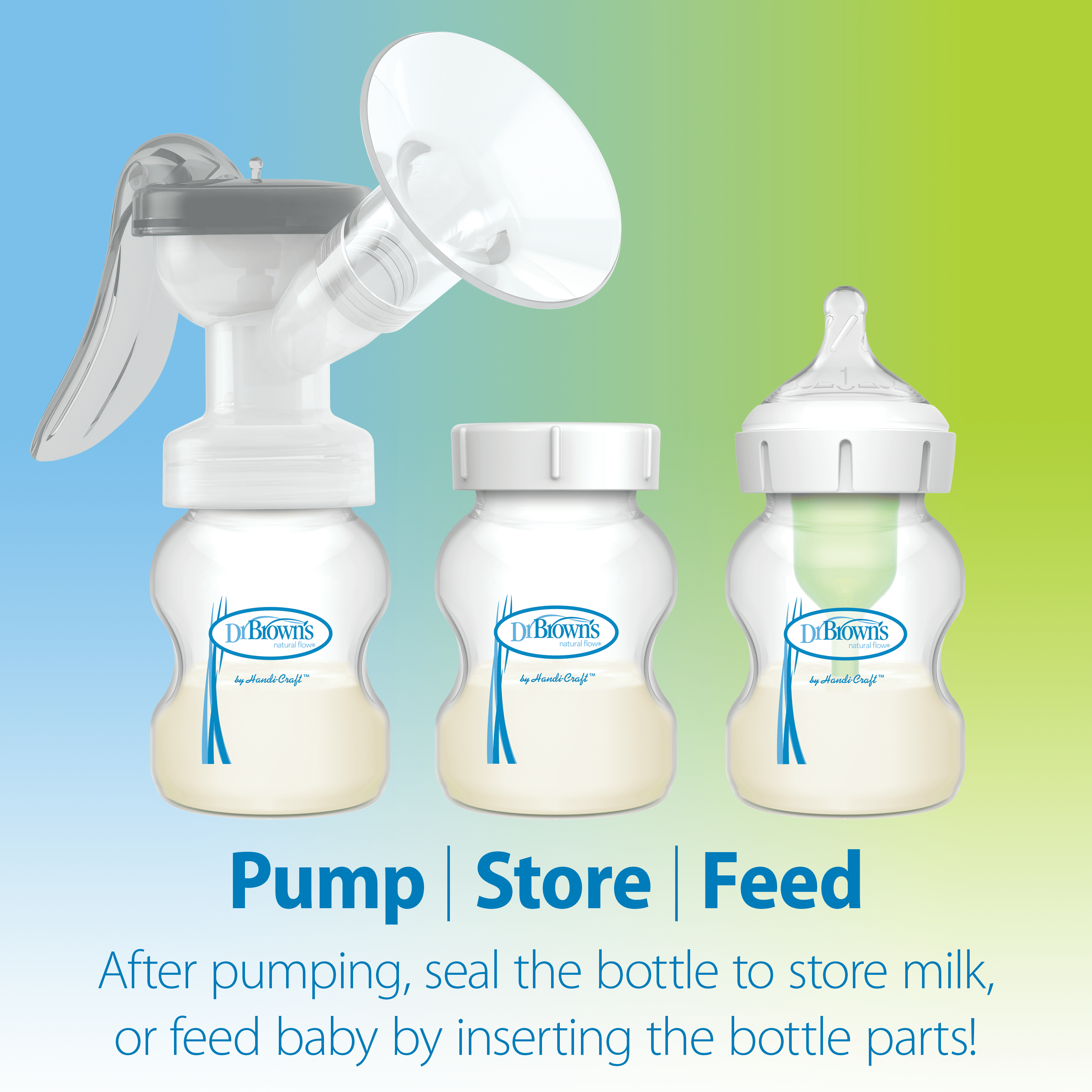 Dr. Brown's Manual Breast Pump with Soft Shape Shield, 100% Silicone (25mm Flange), 1-Pack