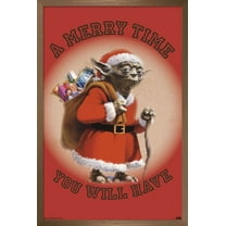 Star Wars: Saga - Yoda Merry Time Wall Poster, 14.725" x 22.375", Framed