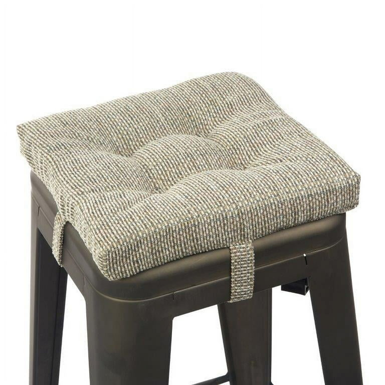 Klear Vu Gripper Square 15 x 15 Bar Stool Cushion with Velcro Straps Set of 4