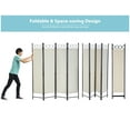 YRLLENSDAN Partition Room Dividers with 4 Panels, Steel Frame Folding