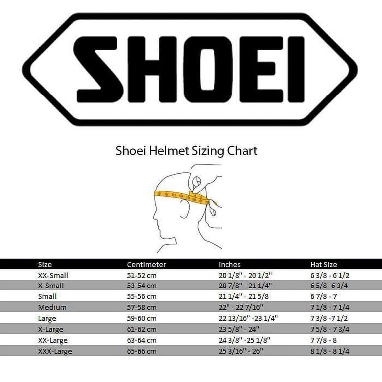 motocross helmet size chart shoei GT-Air II Notch TC-1 / 2XL Slight improvements make the Cadillac of helmets even better Shoei Helmet Sizing & Buying