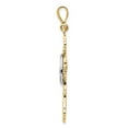 thumbnail image 2 of 14K Two-Tone Gold Charm Pendant Themed 47 mm 24 Claddagh Cross, 2 of 3