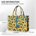 thumbnail image 3 of Large Capacity Tote Bag,Blue Sunflower Pattern Handbag Fashion Luxury Tote Bag,15.7"x13"x 5.1" Inches,Laptop Compatible, 3 of 6
