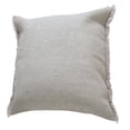 thumbnail image 5 of Ox Bay Nellie 20" x 20" Gray Fringed Cotton Adult Decorative Throw Pillow, 5 of 10