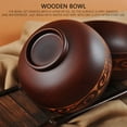 thumbnail image 4 of Mongolian Style Wooden Bowl Soup Salad Rice Noodle Bowls Ethnic Natural Wood Kids Tableware, 4 of 7