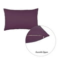 thumbnail image 3 of Farmhouse Set of 2 Decorative Throw Pillow Solid Color 12" x 20" Purple Lumbar for Couch, Bedding, 3 of 3