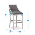 thumbnail image 5 of American Woodcrafters Lawrence White Counter Height Stool, 5 of 5