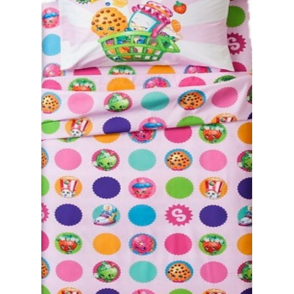 Shopkins Twin Sheet Set, Soft Microfiber Bed Sheets