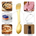 thumbnail image 4 of Spork de acero inoxidable 5 en 1 Advancent utensilios de Cocina para acampar al aire libre Oro, 4 of 6
