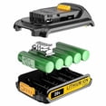 thumbnail image 6 of LONG FIT Replace for DEWALT 20V MAX Battery Pack, 3.0-Ah, 2-Pack, Compatible with Dewalt DCB200 DCD DCF DCG Series Cordless Power Tools, 6 of 7