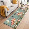 thumbnail image 2 of Red Mushroom Runner Rug for Hallway 2x6ft, Retro Flowers Butterfly Moon Watercolor Non Slip Floor Mat Washable Low-Profile Indoor Carpet for Living Room, Bedroom, Dining Room, 2 of 9