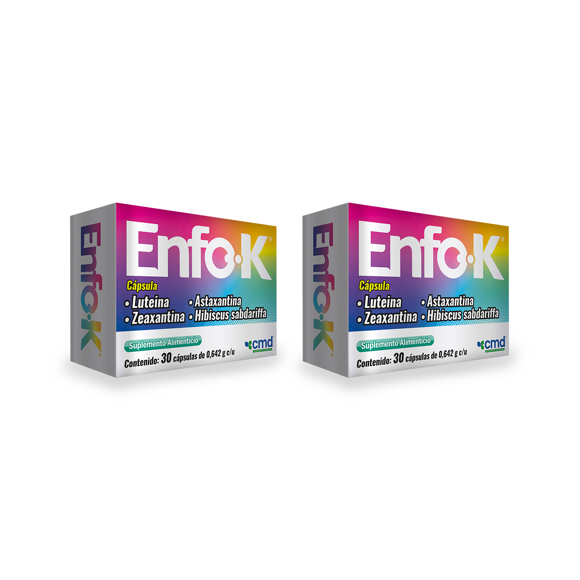 Luteina Zeaxantina Astaxantina Hibiscus Sabdariffa CMD Duo pack con 2 cajas DE 30 cápsulas c/u