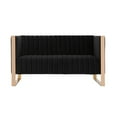 thumbnail image 5 of Manhattan Comfort Trillium 3-Piece Velvet Sofa Set in Black/Rose Gold, 5 of 9