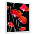thumbnail image 3 of Designart 'Abstract Red Flower Detail On Black Background II' Traditional Framed Canvas Wall Art Print, 3 of 5